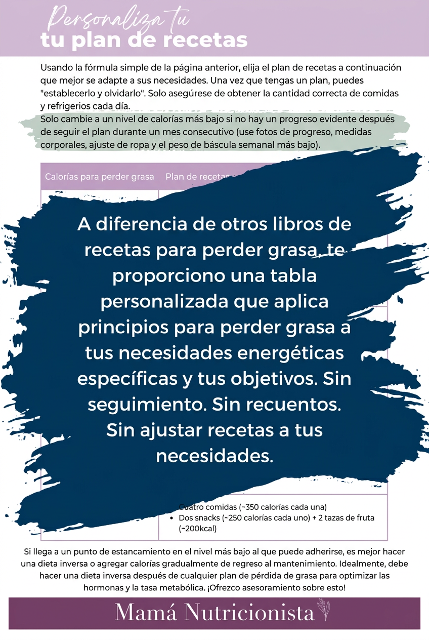 Personaliza tu plan de recetas